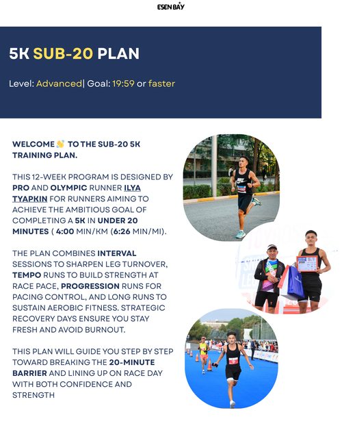 5K Sub-20 Plan:  Break 20-minute Barrier in 12 Weeks