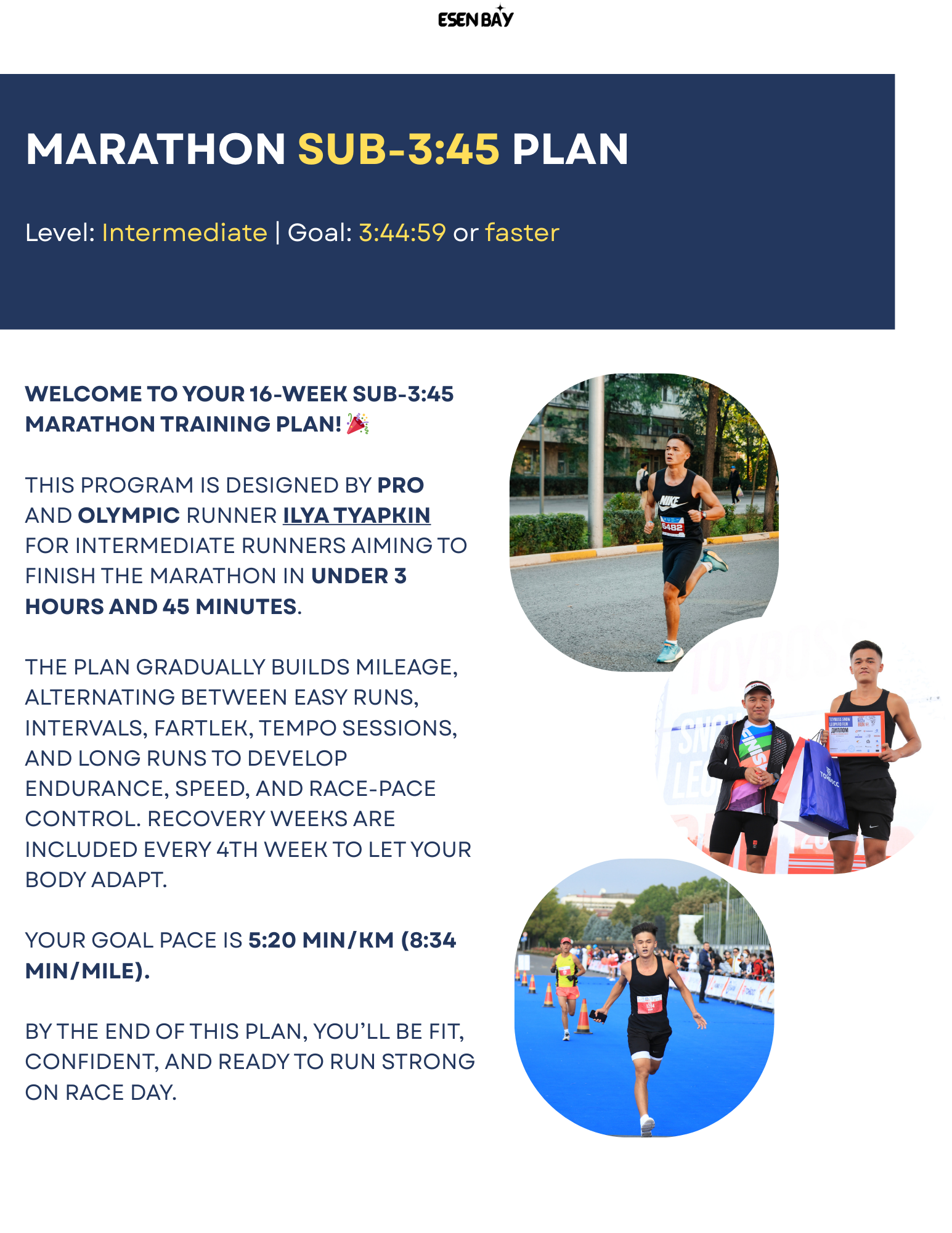Marathon Sub-3:45 Plan