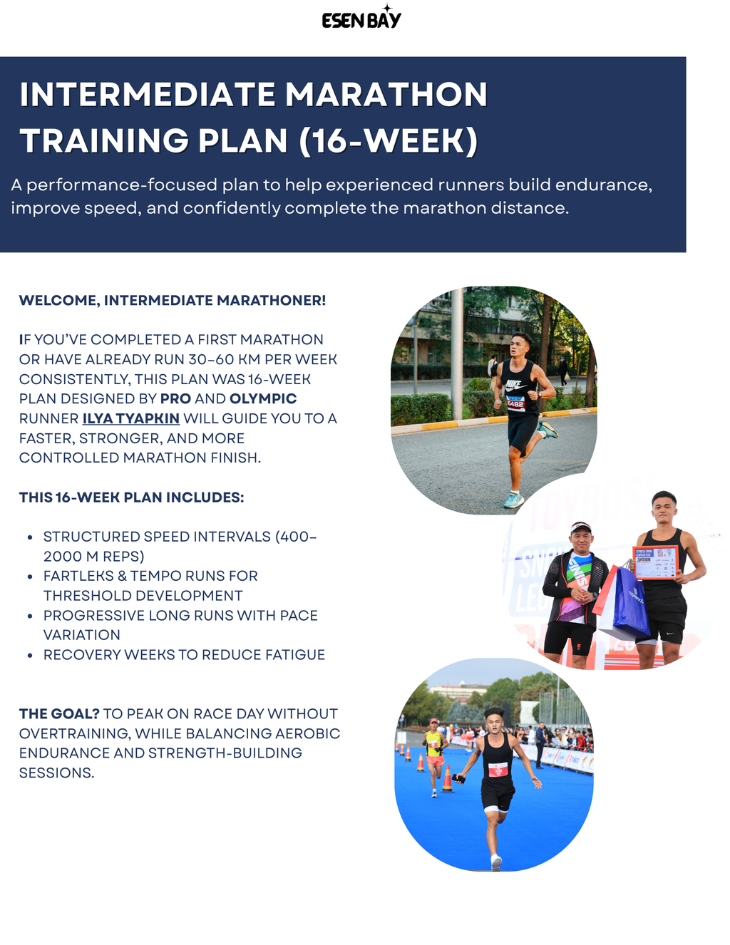 Intermediate Runner Intermediate Marathon Training Plan – Esen Bay