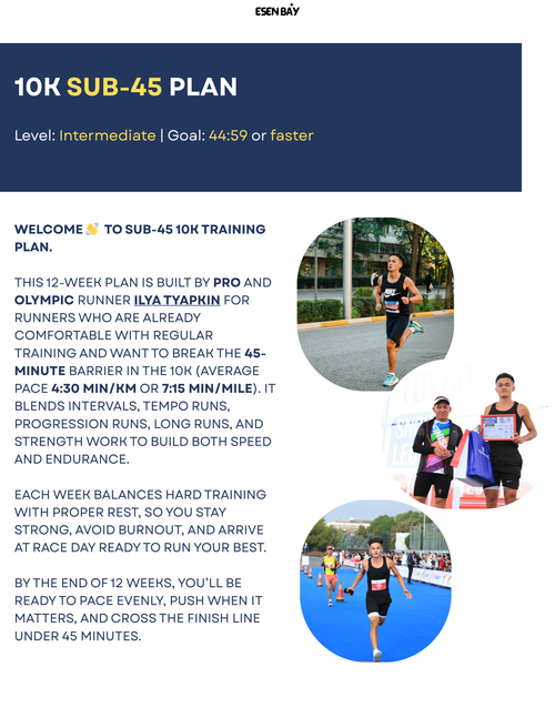 10K Sub-45 Plan: Own the 10km Distance with Ease